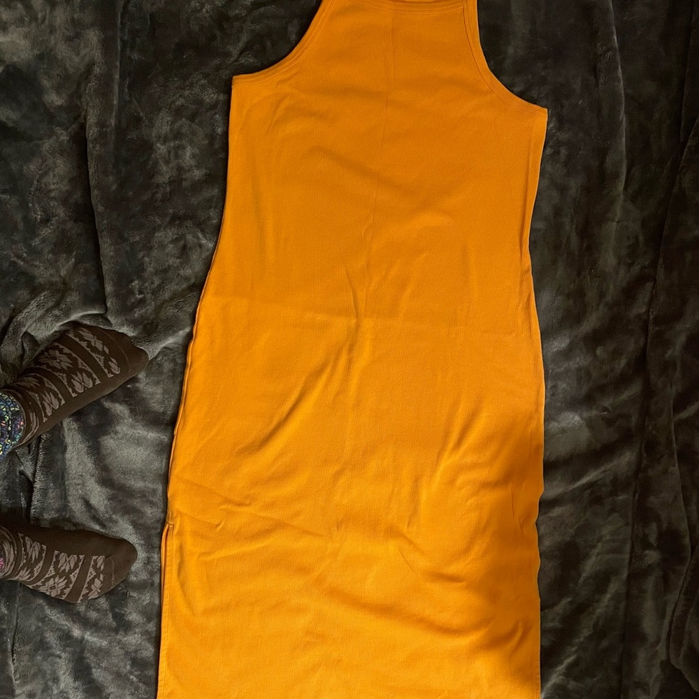 Old Navy Orange Midi Dress